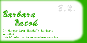 barbara matok business card